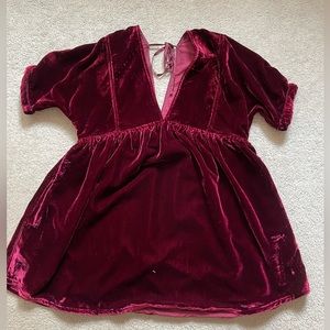 Free People Velvet Baby Doll Dress